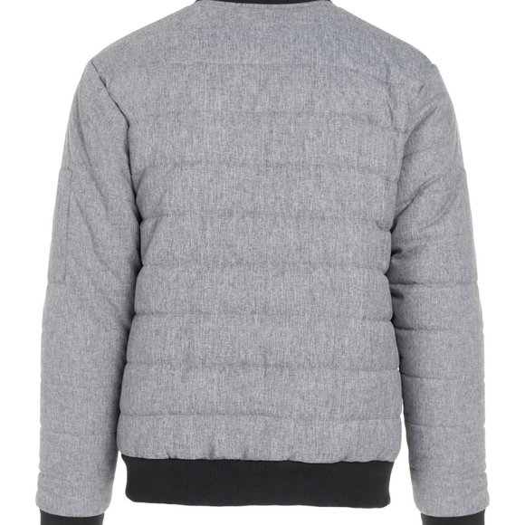 Industry TEXTURED 'ALTERNATIVE "Real" DOWN BOMBER Gray Puffer Jacket SZ: XL - Picture 4 of 16